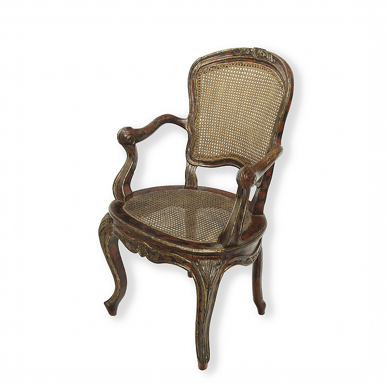 Louis XV style cane armchair, late 19th century - 5