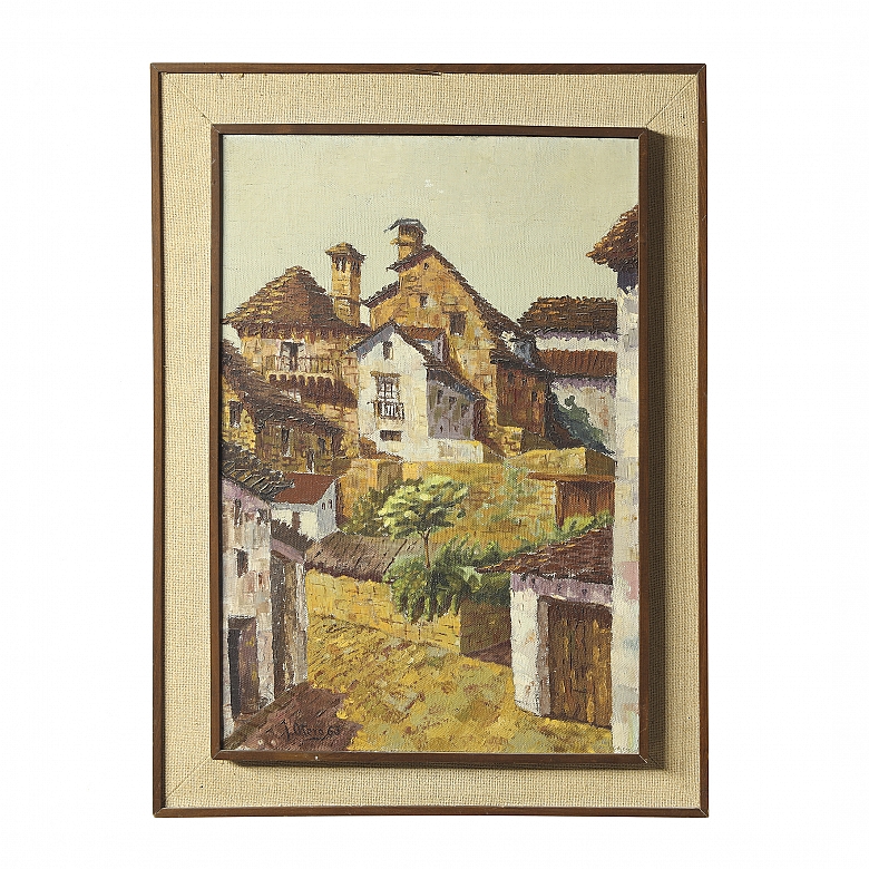 J. Otero (20th century) “Village”, 1963 - 5