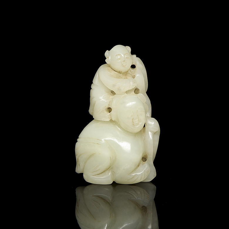 Figura de jade blanco 