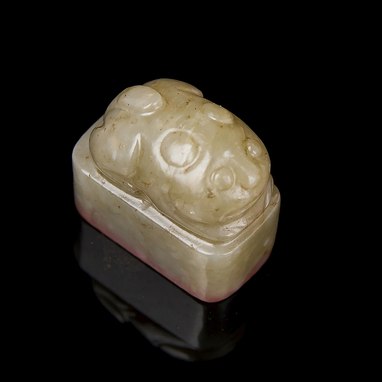 Carved jade seal ‘Beast’, Qing dynasty