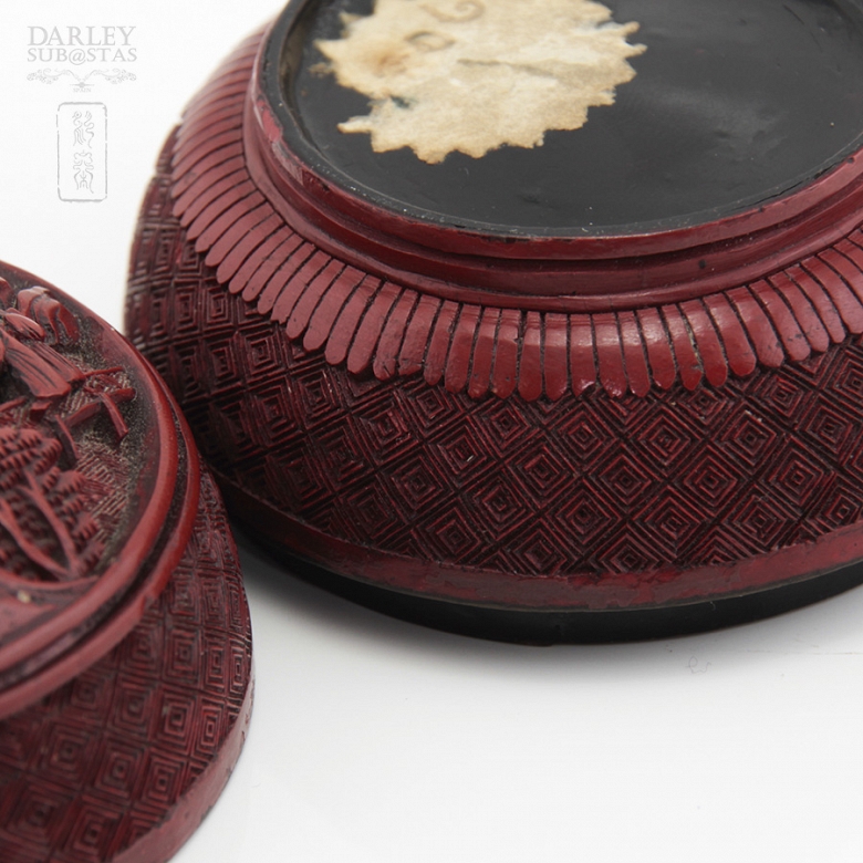 Caja China de cinnabar siglo XVIII - 8