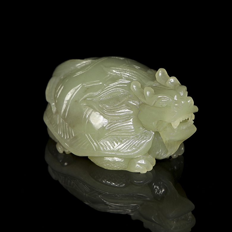 Jade figurine ‘Dragon Turtle (Bixi)’, 20th century