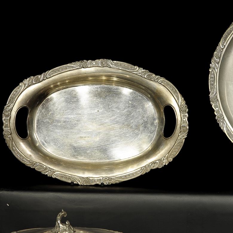 Conjunto de seis objetos de plata, s.XX