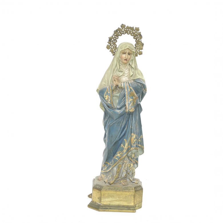 Carved and gilded wood niche, 19th century - 8