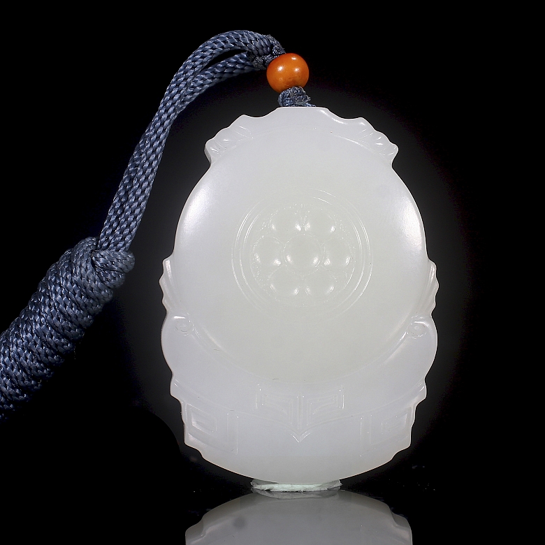 Colgante de jade blanco de Hetian