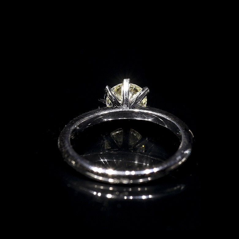 Solitaire white gold with brilliant 1 cts - 3