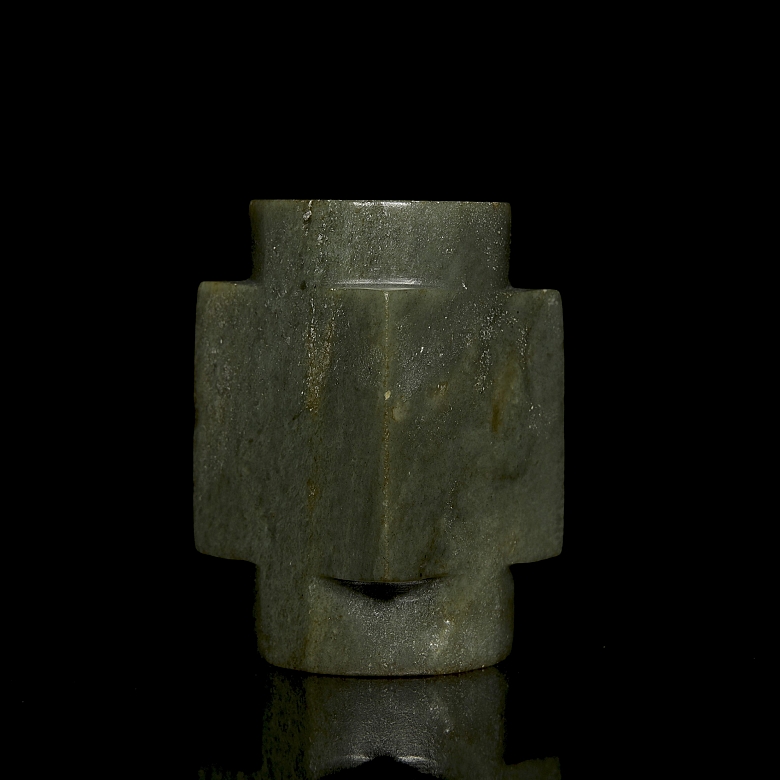 Cong de jade tallado, cultura Qija