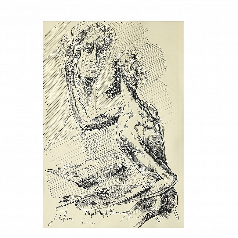 Julio Viera Fleitas (1934-2023) “Miguel Ángel Buonarroti”, 1975
