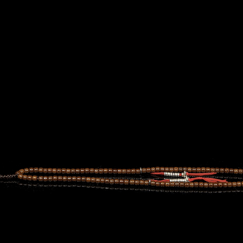Collar Mala de ciento ocho semillas, Tibet, dinastía Qing