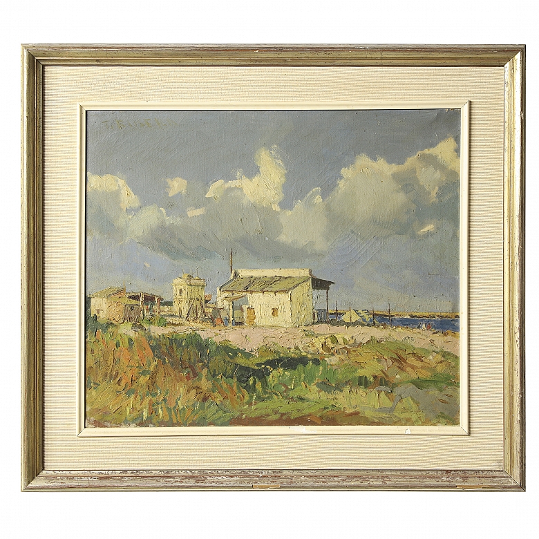 F·里维拉（20世纪）《午后阳光》，1950年 F. Rivera (s.XX)