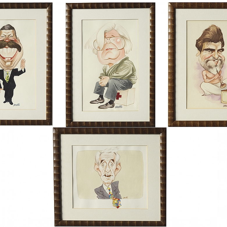 Alfonso Ortuño (1942) “Set of Caricatures” - 6