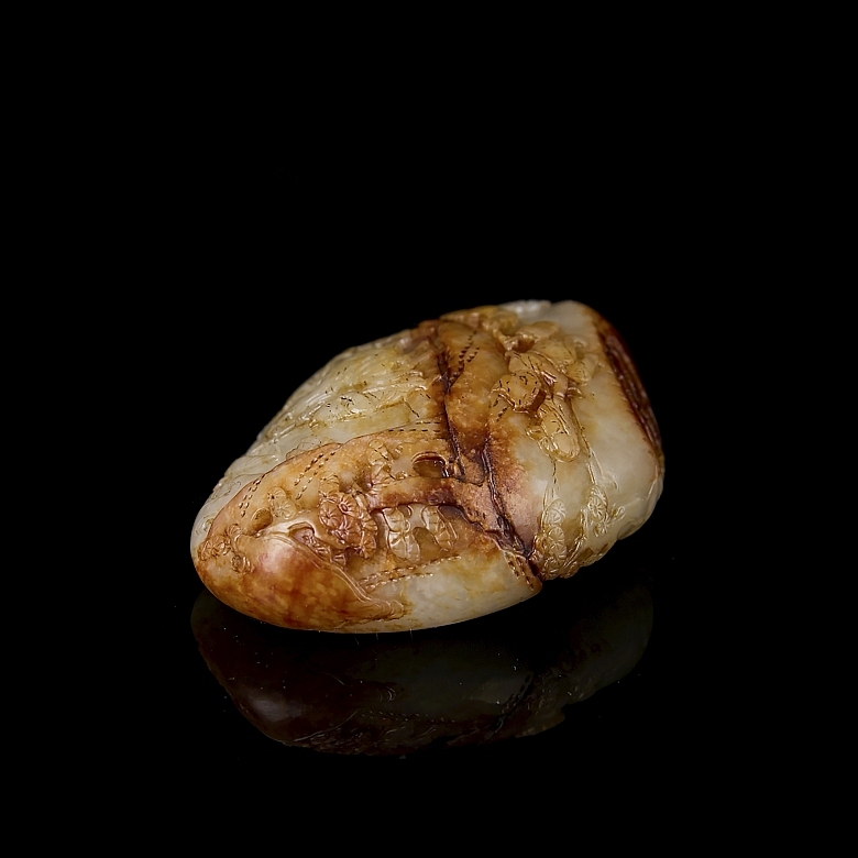 Hetian jade stone ‘Zhong Kui's Marriage’, Qing dynasty