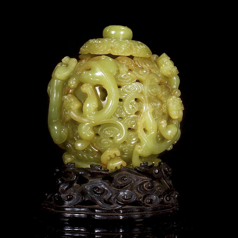 Incensario de jade amarillo 