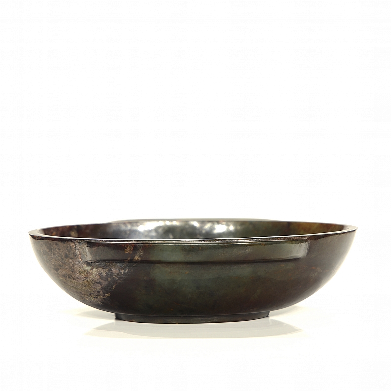 Recipiente de jade verde, dinastía Han