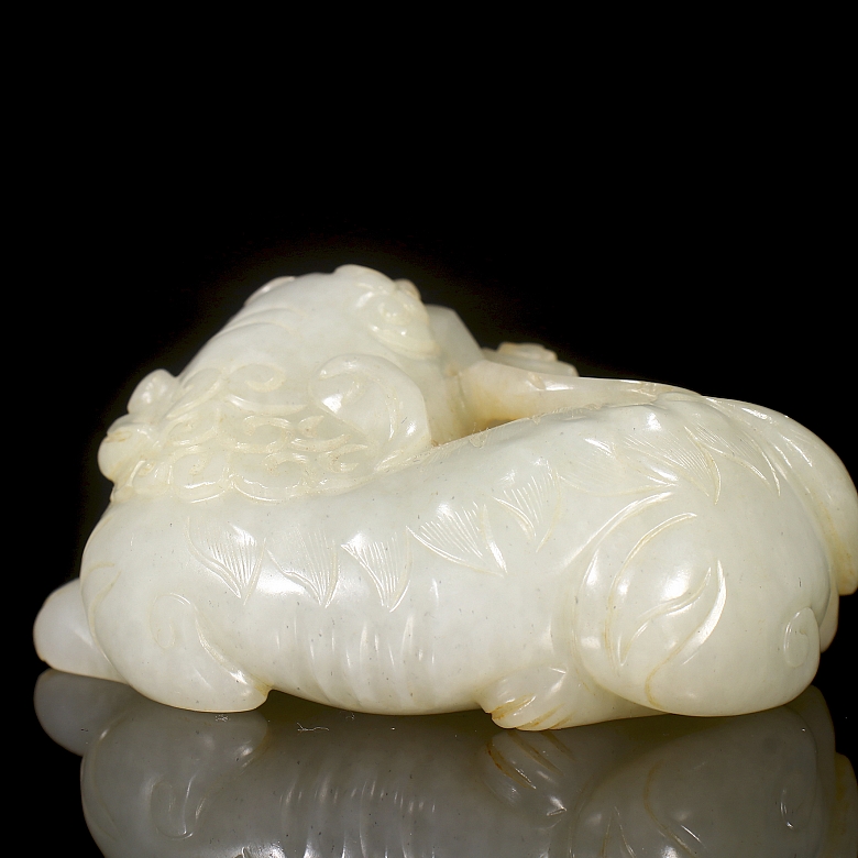 Figura de jade blanco 