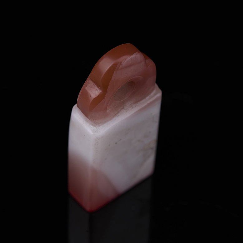 Sello de ágata Nanhong, dinastía Qing