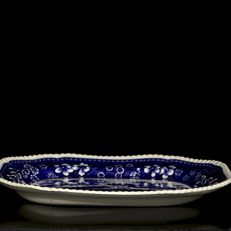 Cobalt blue tray ‘Tower’, Copeland Spode's, early 20th century - 6