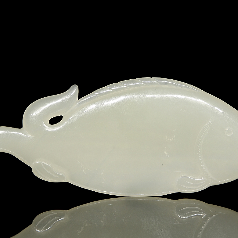 White jade plaque ‘Fish’, Qing dynasty