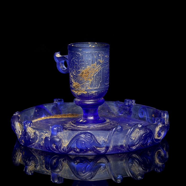Conjunto de liulí de copa y plato