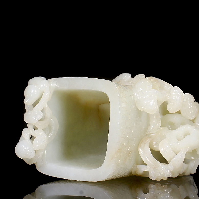 Recipiente para pinceles de jade de Hetian 