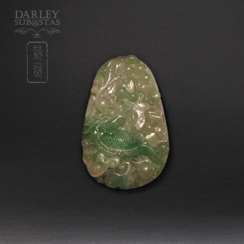 Jadeite Pendant with Dragon - 1