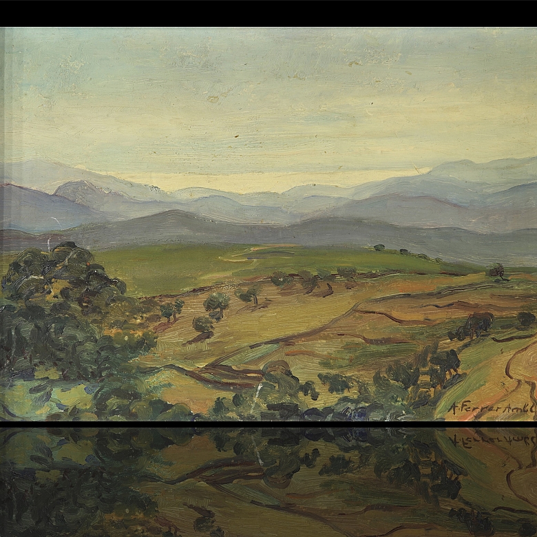 阿道夫·费雷尔·安格拉尔 Adolfo Ferrer Anglar（1906–1993）《山谷风光》1968年