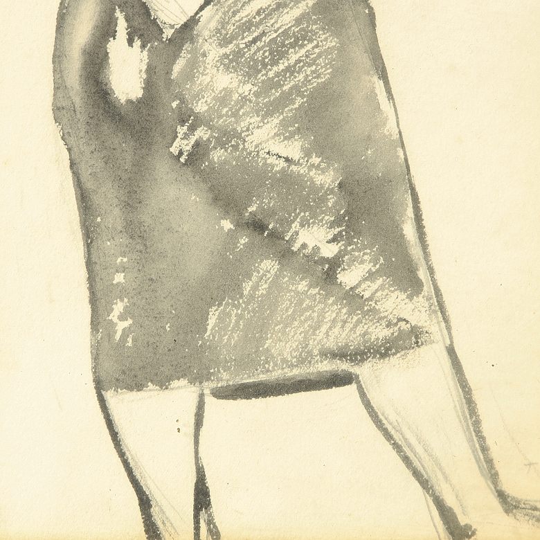 20th century Spanish school “Study of a Woman”