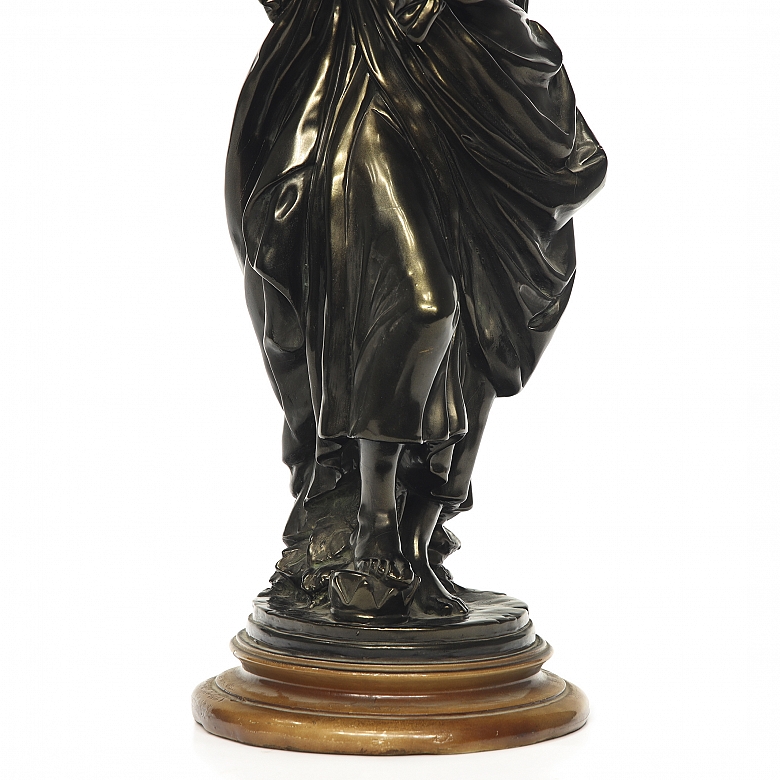 Sculpture ‘Young lady with lamb’, 20th century - 6