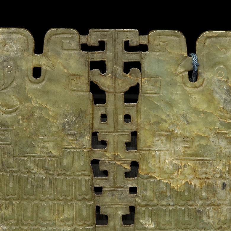 Large jade plaque “Fishes”, Qing dynasty - 9