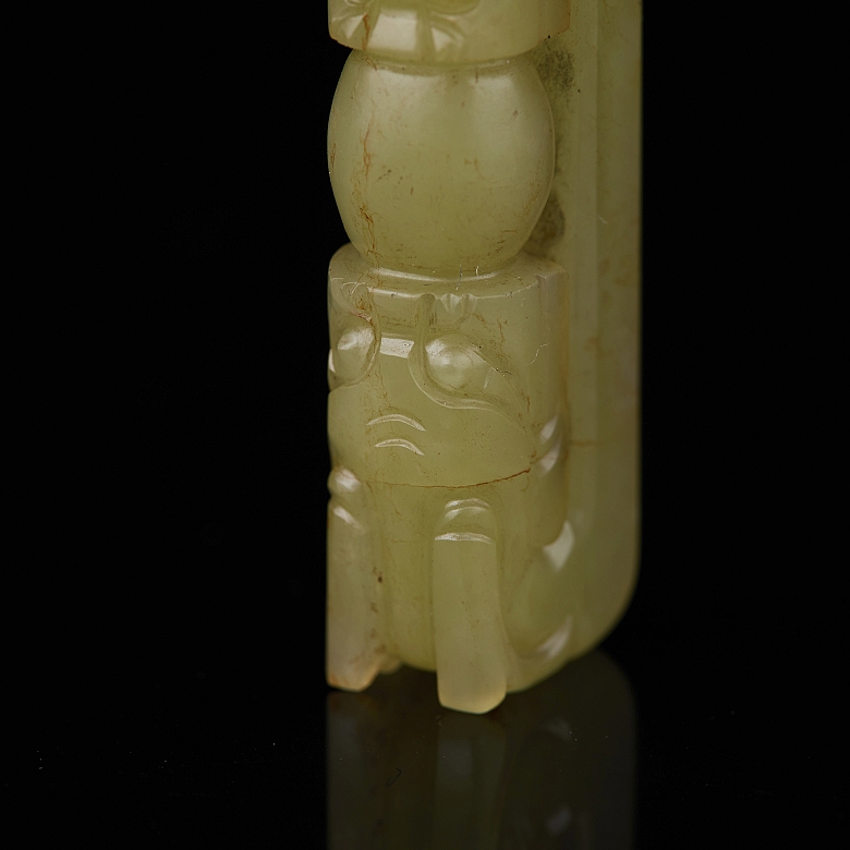 Hebilla de cinturón de jade amarillo Hetian 