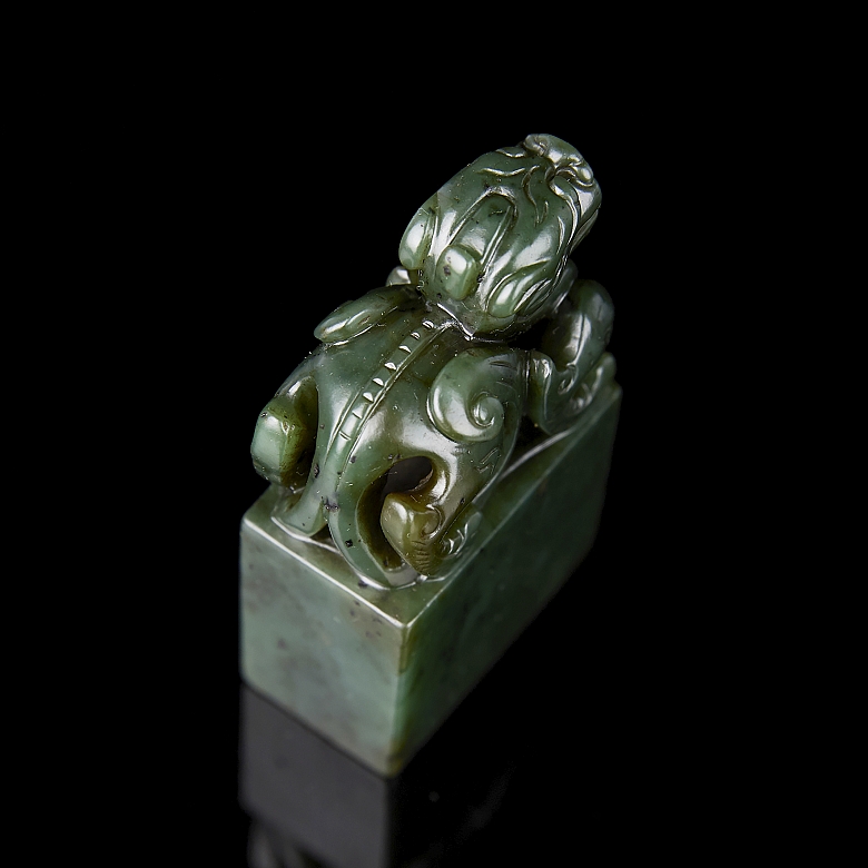 Sello de jade verde 
