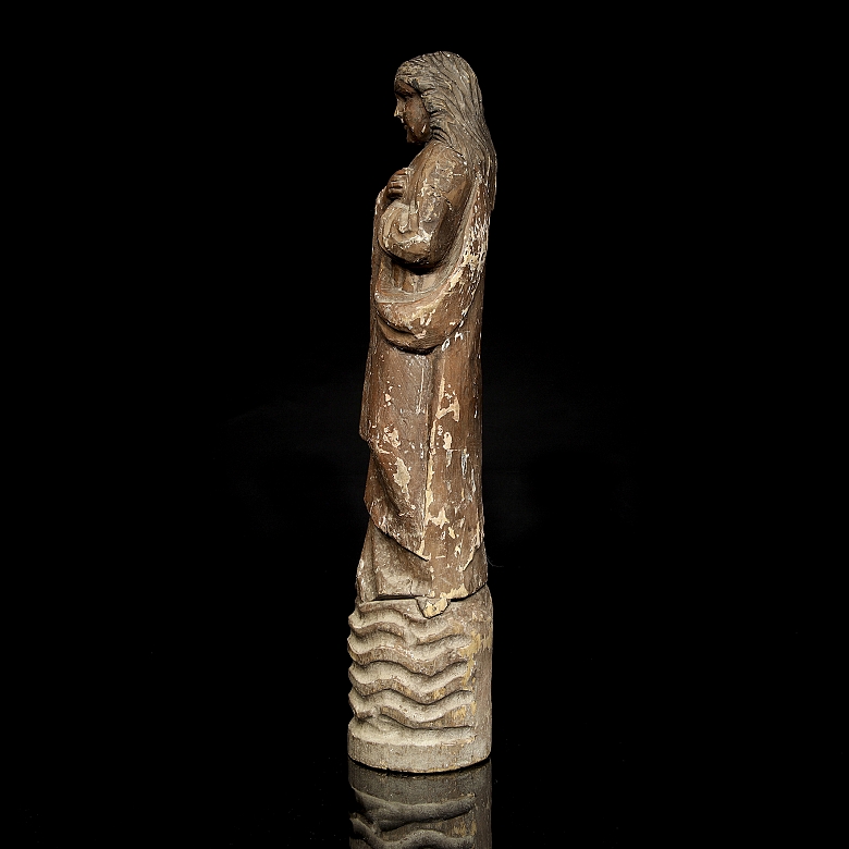 Carved wooden religious sculpture, 20th century - 12