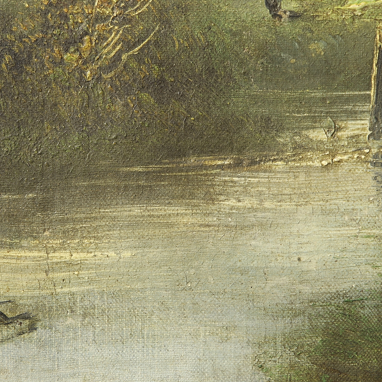 19th-20th century French school ‘Woman in the countryside’