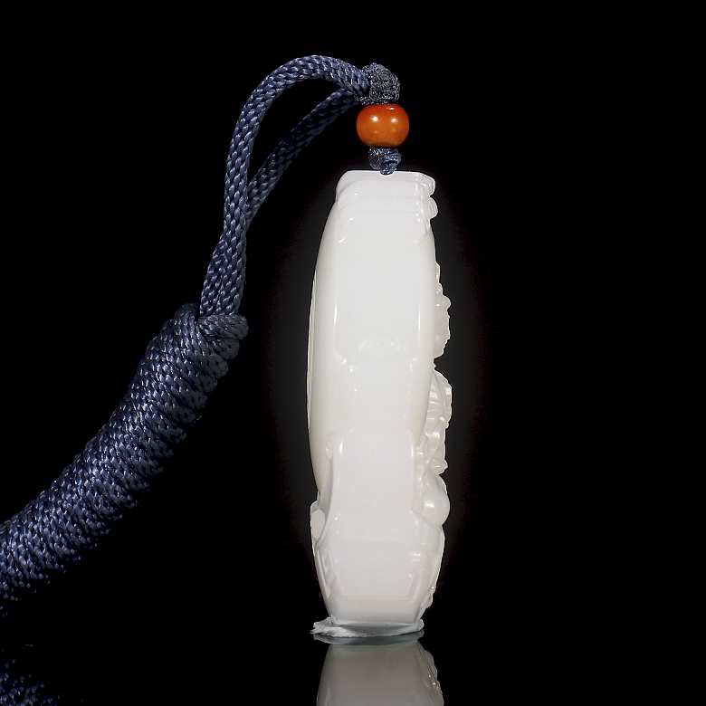 Colgante de jade blanco de Hetian