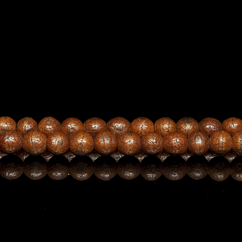 Mala de ciento ocho cuentas de semilla, s.XX