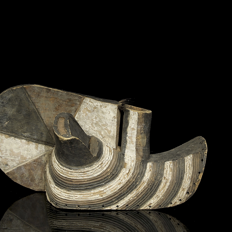 Máscara ceremonial Kifwebe (Kilume), R.D. del Congo, s.XX
