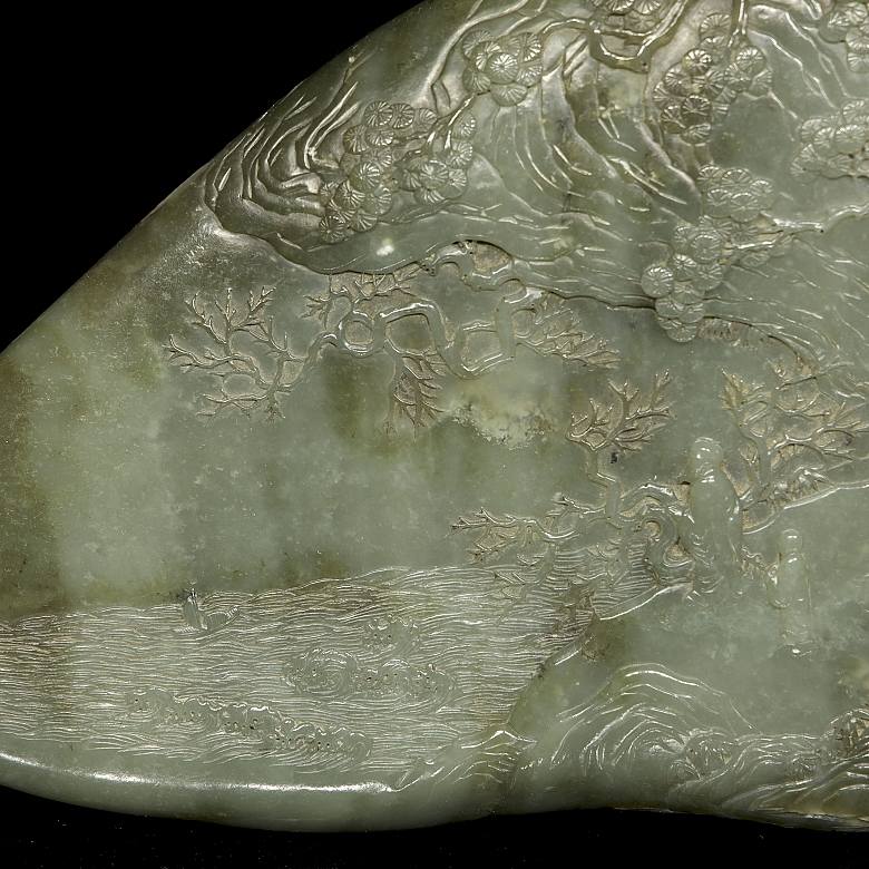 Roca de jade tallada 
