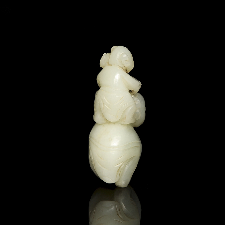Figura de jade blanco 
