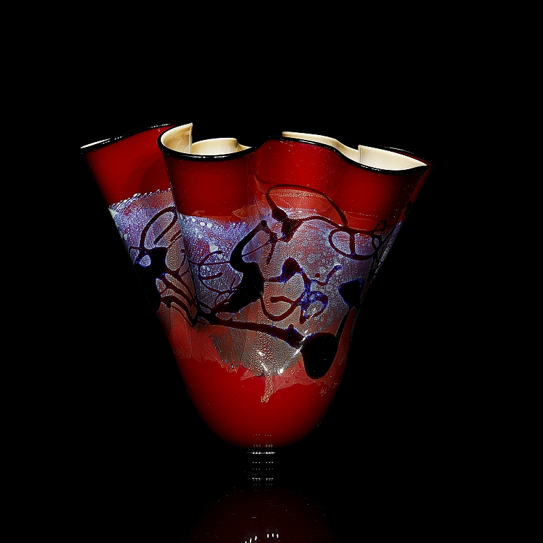 迈克尔·努罗（1949–2015）艺术玻璃器皿 - 3