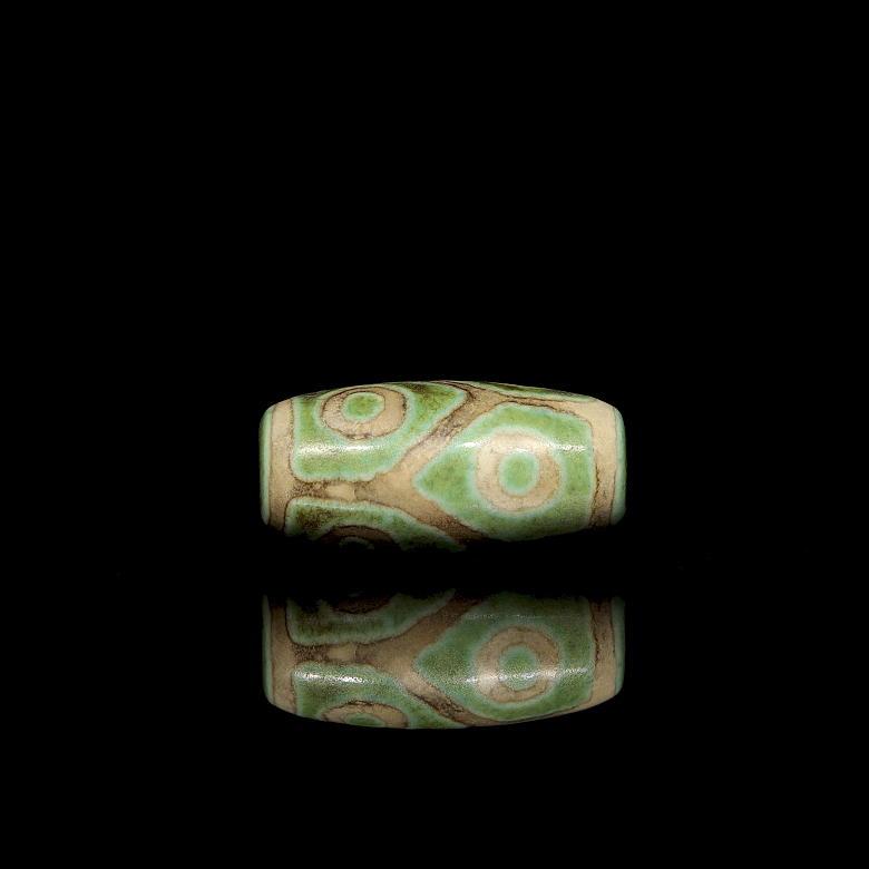 Cuenta Dzi de ágata, dinastía Qing