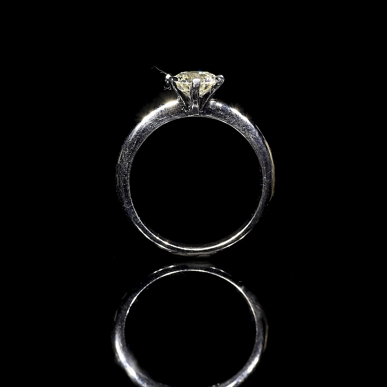 Solitaire white gold with brilliant 1 cts - 5