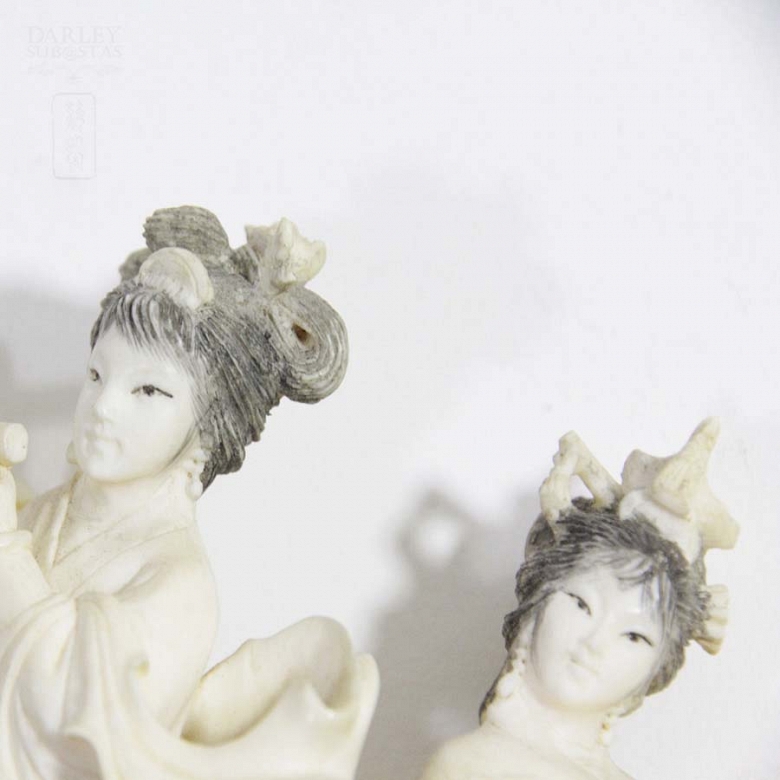 Pareja de figuras bailarinas chinas - 2