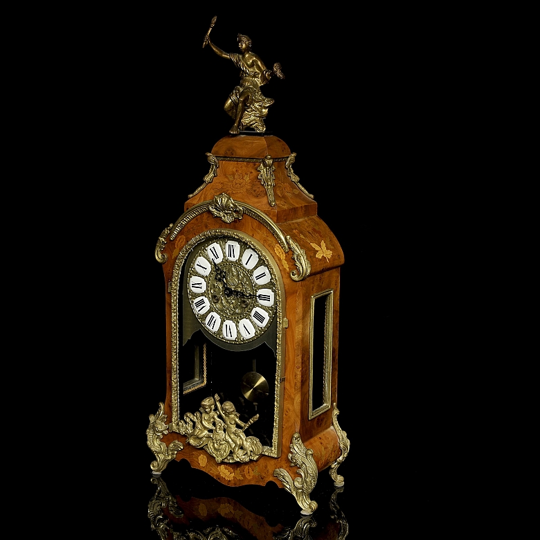 Louis XV style mantel clock by Franz Hermle and Sons