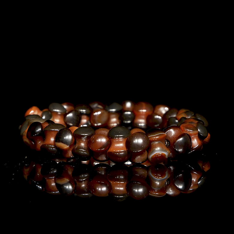 Pulsera de cuentas bicolor