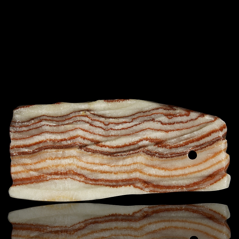 Carved Stone Pendant “Streaky Bacon”, 20th Century