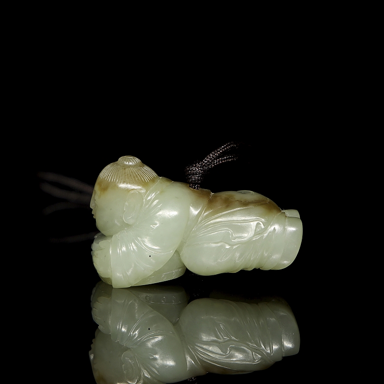 Jade pendant “Reclining Child,” 20th century