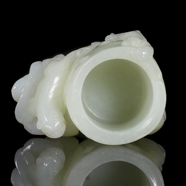 Recipiente de jade blanco