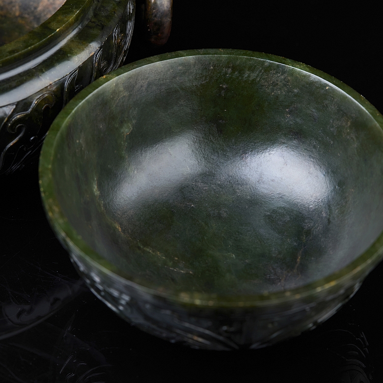 Incensario de jade espinaca 