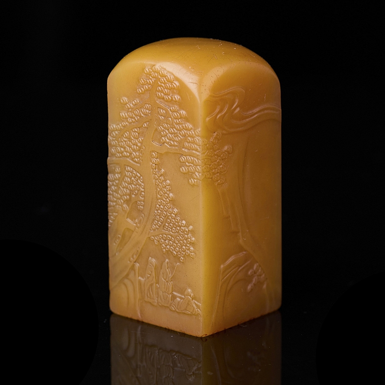 Shoushan seal ‘Scene under the tree’, Qing dynasty