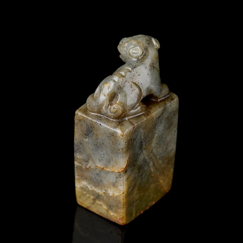 Rectangular jade seal, “Dog”, Ming dynasty